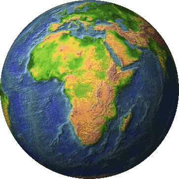 Earth rotating
